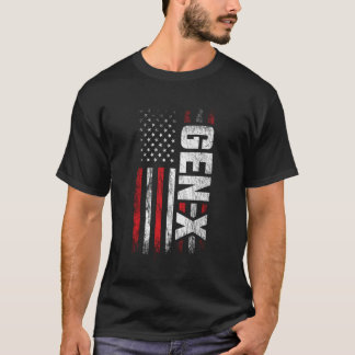 Camiseta Geração X Gen Xer Gen X American Flag Gen X