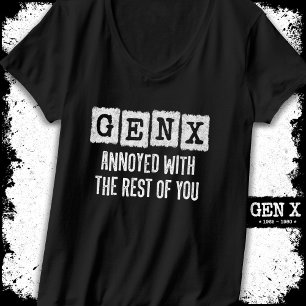 Camiseta Geração X Gen Xer Irritada Com O Resto De Você