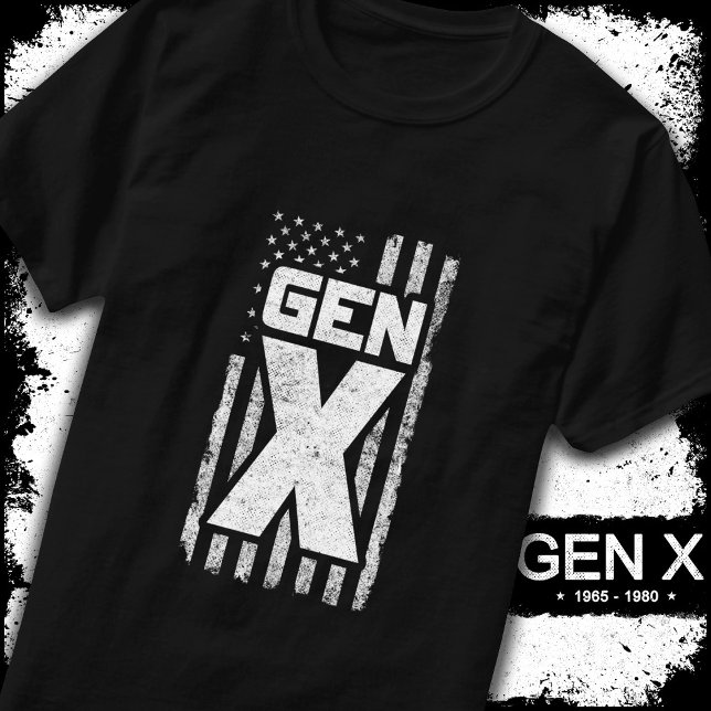 Camiseta Geração X Gen Xer Orud American Flag Gen X (Criador carregado)