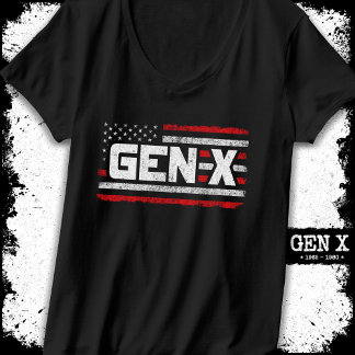 Camiseta Geração X Orud Gen Xer American Flag Gen X
