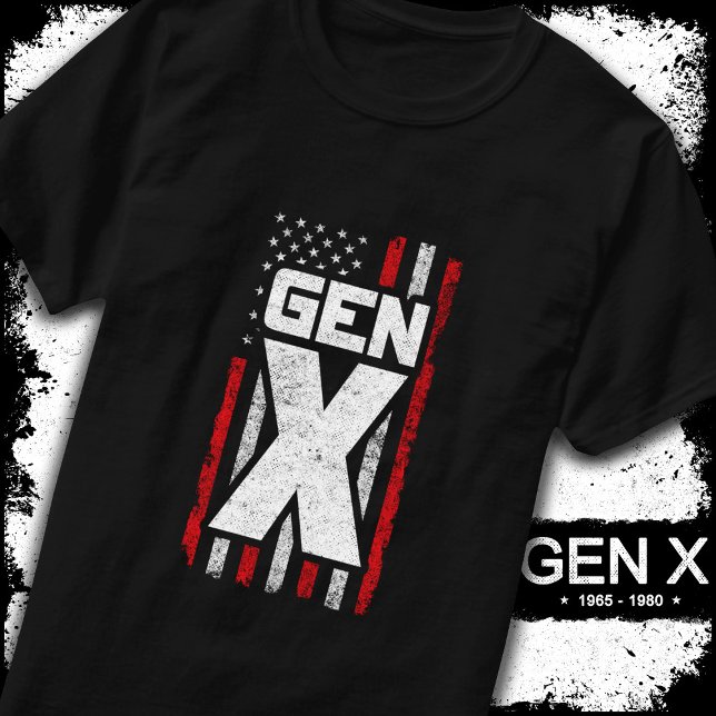Camiseta Geração X Orud Gen Xer American Flag Gen X (Criador carregado)