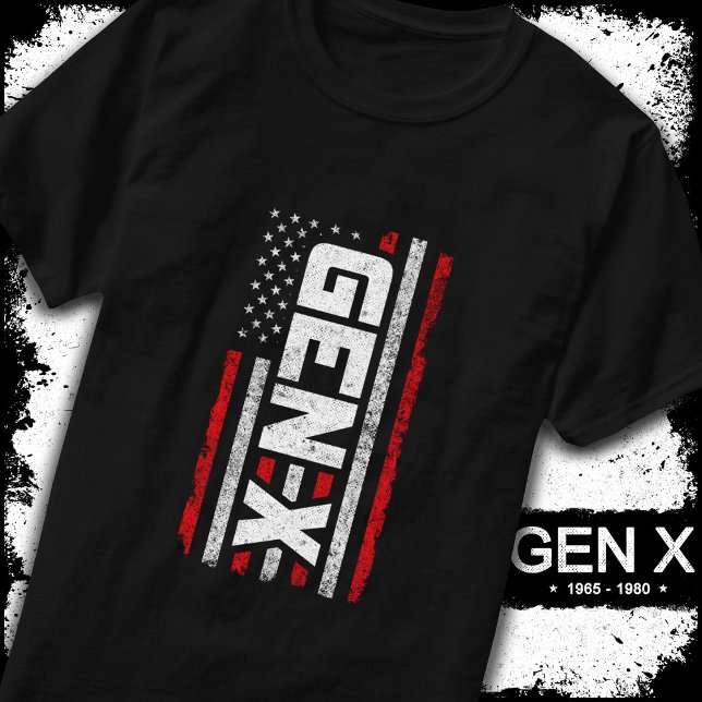 Camiseta Geração X Orud Gen Xer American Flag Gen X (Criador carregado)
