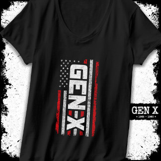 Camiseta Geração X Orud Gen Xer American Flag Gen X