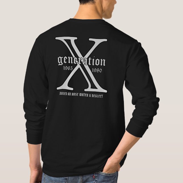 Camiseta Geração X Personalizar Ano (Verso)