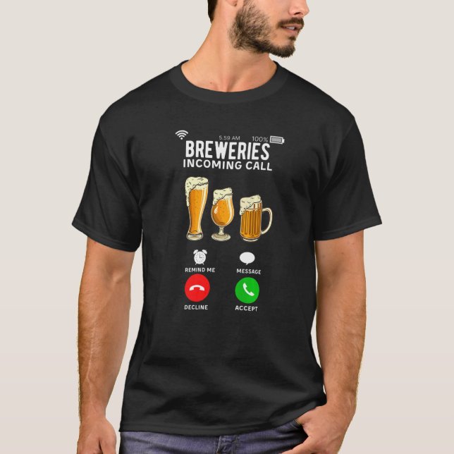 Camiseta Geradores de energia chamando de Beer Drinker de A (Frente)