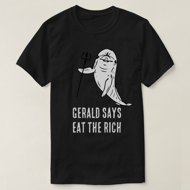 Camiseta Gerald diz Comam os Ricos (Frente do Design)