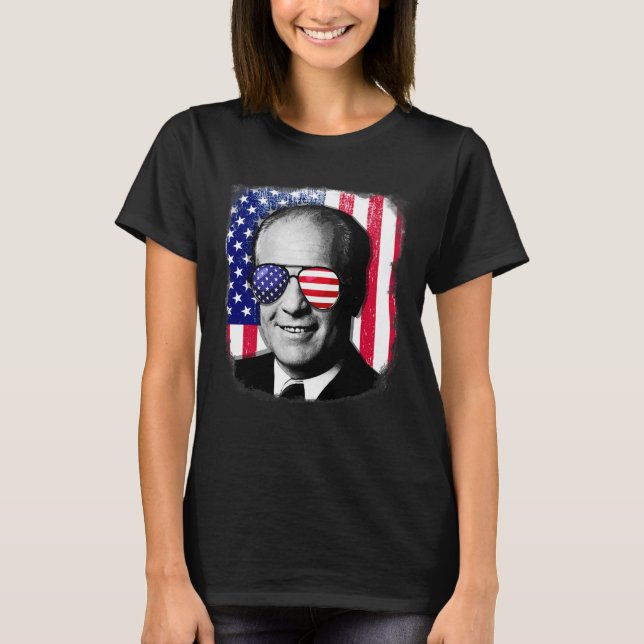 Camiseta Gerald Ford Us Flag 4 De Julho (Frente)
