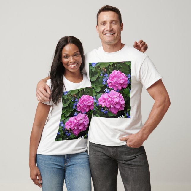 Camiseta Geraniums e Periwinkle (Unissex)