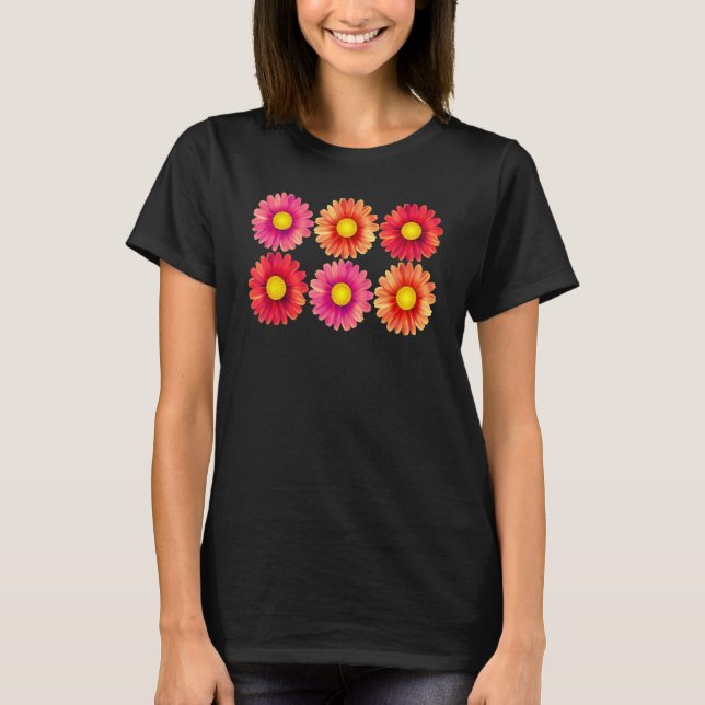 Camiseta Gerbera Daisies Cute Happy Classic Spring Flower (Frente)