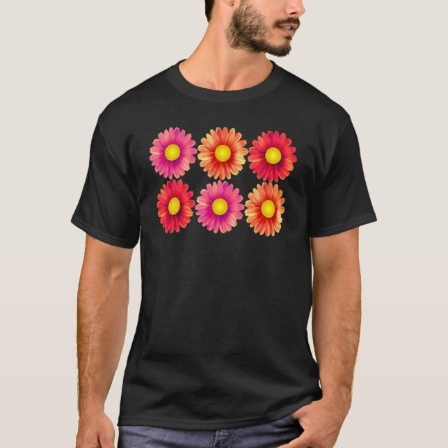 Camiseta Gerbera Daisies Cute Happy Classic Spring Flower (Frente)
