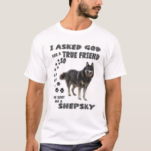 Camiseta Gerberian Shepsky Cita Mãe Pai Arte, Alemão Grit
