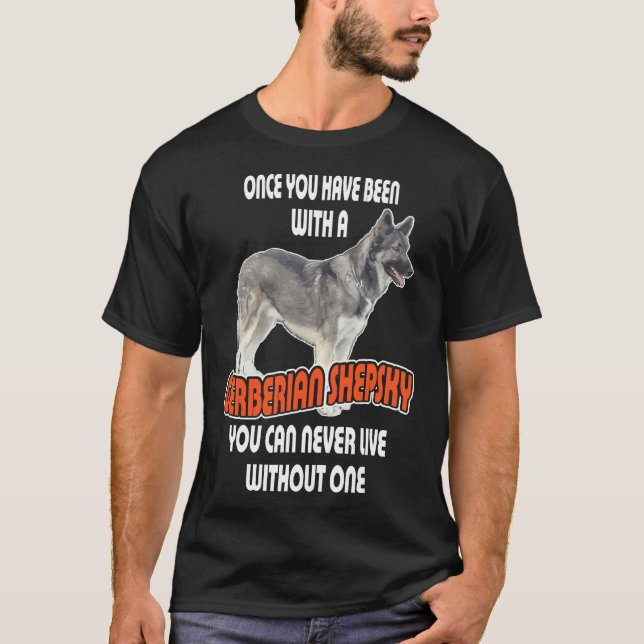 Camiseta Gerberian Shepsky German shepherd Siberian Husky D (Frente)