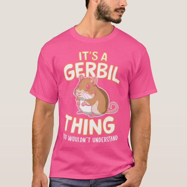 Camiseta Gerbil Amante de os animais Pet Mouse Gerbillinae  (Frente)