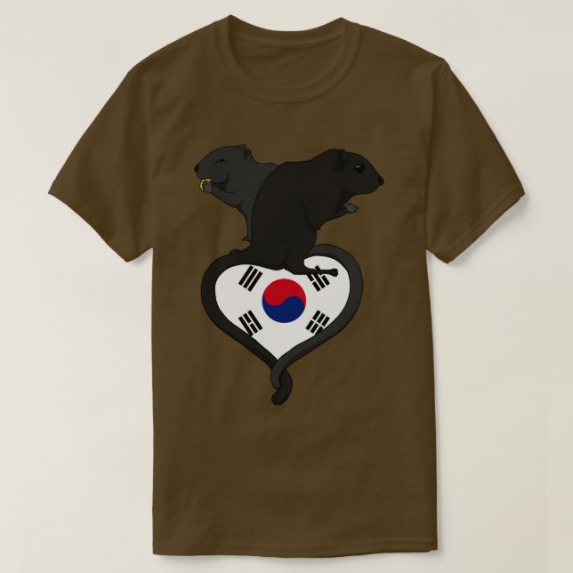 Camiseta Gerbil Coreia do Sul escuro (Frente do Design)