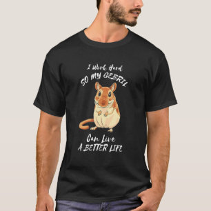 Camiseta Gerbil I Trabalho Rato do Deserto Duro Rodent Anim