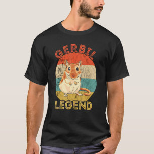 Camiseta Gerbil Legend Desert Animal Rodat Retro Vint