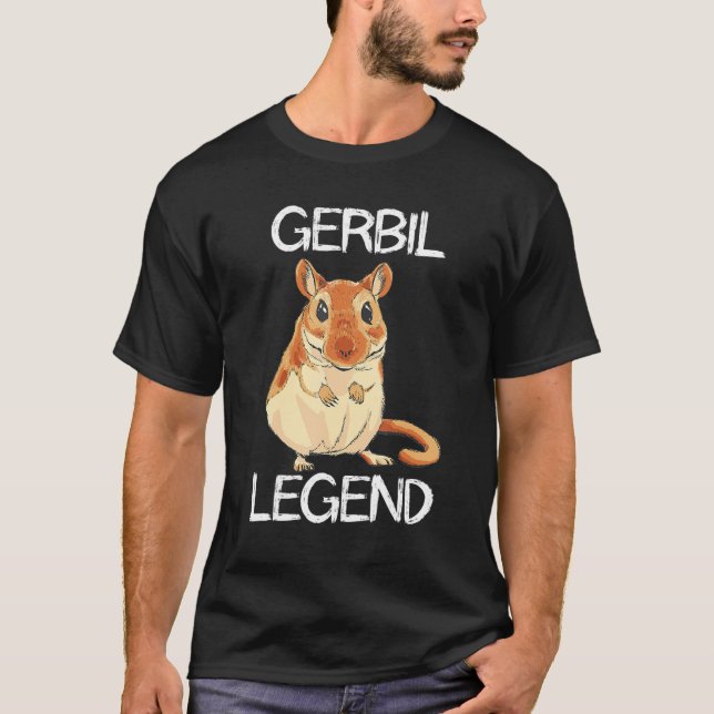 Camiseta Gerbil Legend Desert Animal Rodent Rat Gerbil (Frente)