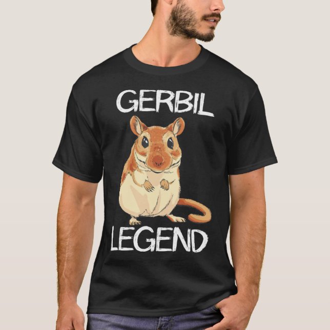 Camiseta Gerbil Legend Desert Animal Rodent Rat Gerbil (Frente)