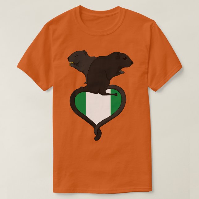 Camiseta Gerbil Nigéria escuro (Frente do Design)