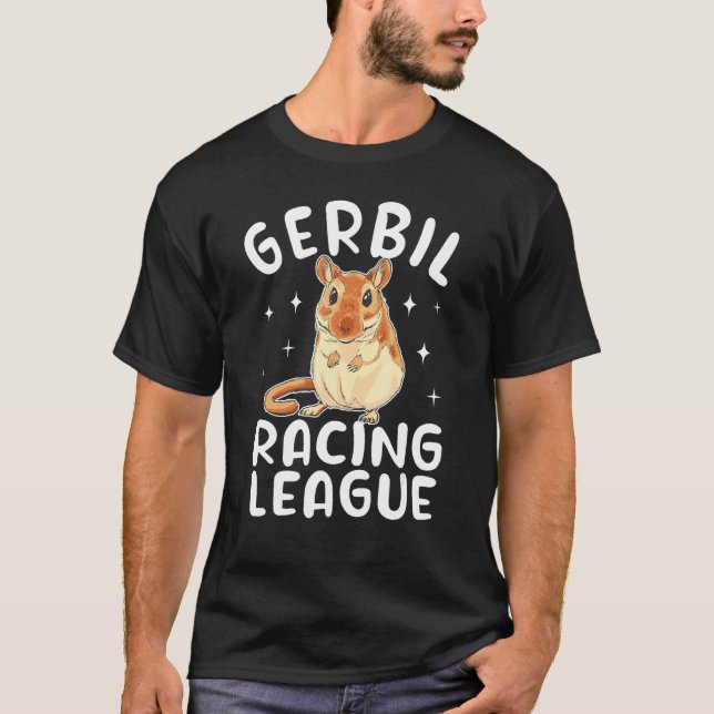 Camiseta Gerbil Racing League Gerbillinae jirds Gerbil cute (Frente)