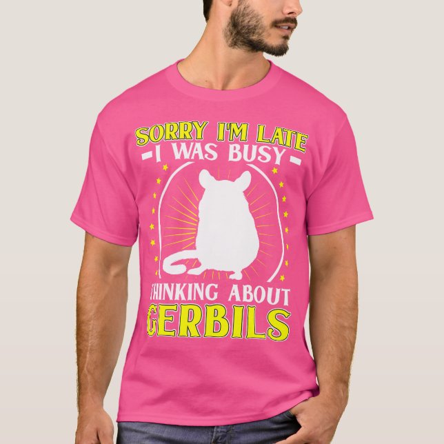Camiseta Gerbil Rodent Pensando Em Gerbil (Frente)