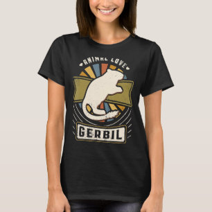 Camiseta Gerbil Vintage Classic Retro Animal