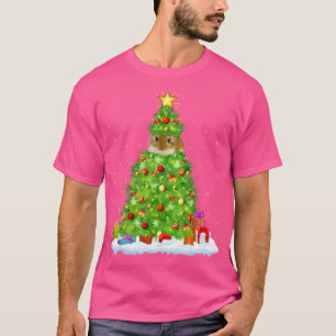 Camiseta Gerbil Xmas Lighting Tree Funny Gerbil Natal