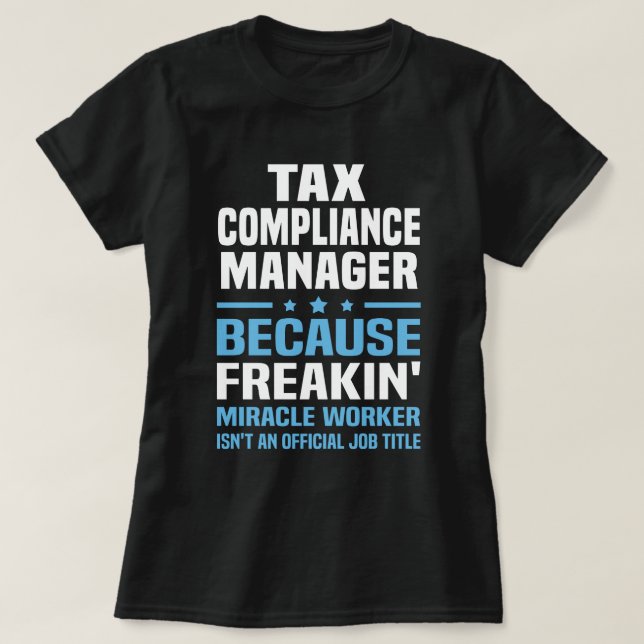 Camiseta Gerenciador de Conformidade Fiscal (Frente do Design)