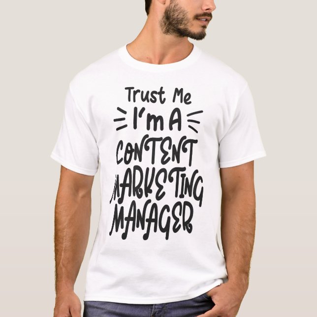 Camiseta Gerenciador de Marketing de conteúdo (Frente)