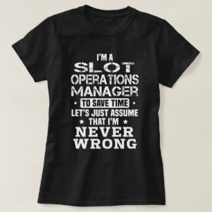 Camiseta Gerenciador de Operações de Slot