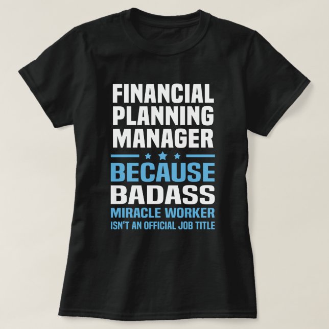 Camiseta Gerenciador de Planejamento Financeiro (Frente do Design)