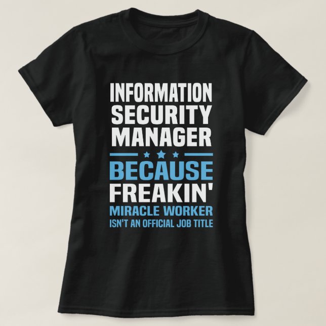 Camiseta Gerenciador de Segurança de Informações (Frente do Design)