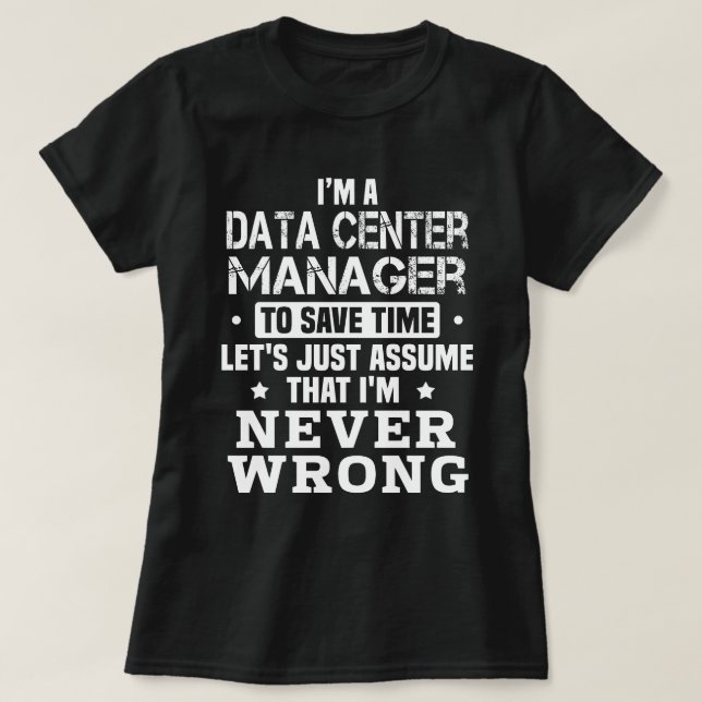 Camiseta Gerenciador do data center (Frente do Design)