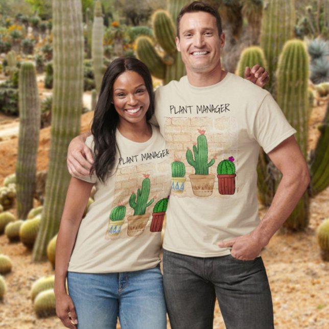 Camiseta Gerente de Arte Humorista de Cactus (Criador carregado)