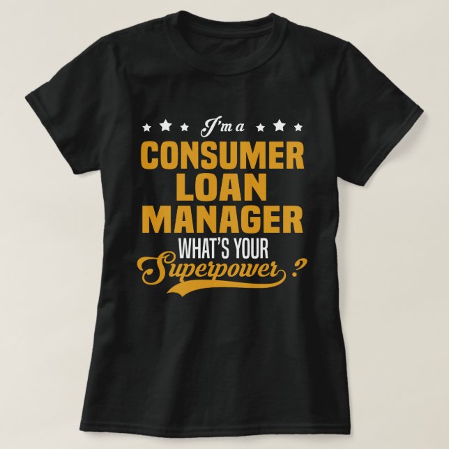 Camiseta Gerente de empréstimos ao consumidor (Frente do Design)