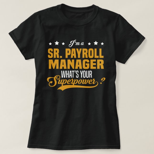 Camiseta Gerente de Folha de Pagamento Sr. (Frente do Design)