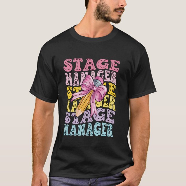 Camiseta Gerente de Palco Produção Teatral Bastidores Escol (Frente)