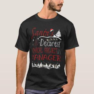 Camiseta Gerente de Projeto Clínico Natal Trabalho Engraçad