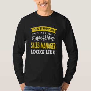 Camiseta Gerente de Vendas Título do Empregado Engraçado Tr