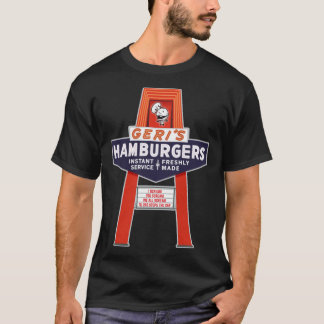 Camiseta Geri&x27;s Hamburgers Marquee Defunct Fast Comida 