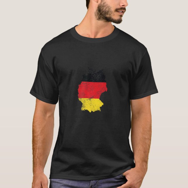Camiseta German Flag Map For Americans And Who Love USA Fla (Frente)
