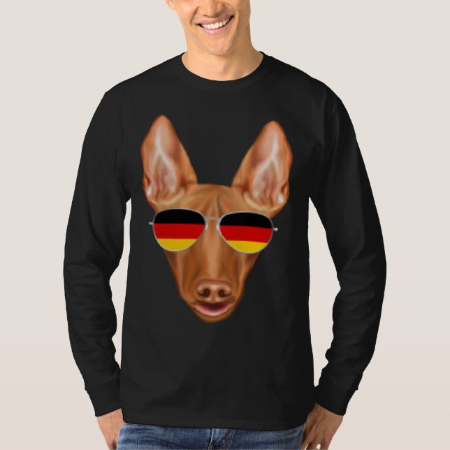 Camiseta German Flag Pharaoh Hound Dog Germany Pocket (Frente)