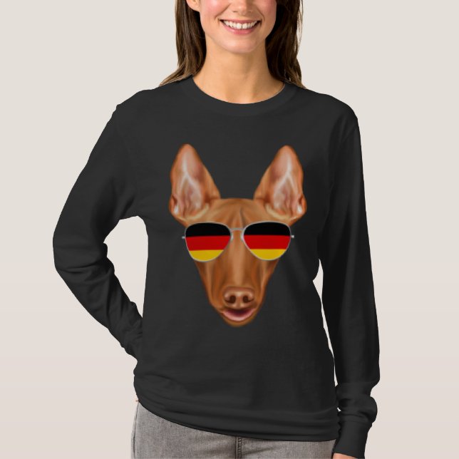 Camiseta German Flag Pharaoh Hound Dog Germany Pocket (Frente)