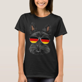 Camiseta German Flag Scottish Terrier Dog Germany Pocket
