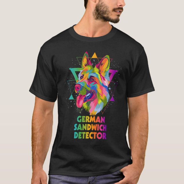 Camiseta German Sandwich Detector  German Shepherd Humor Sh (Frente)