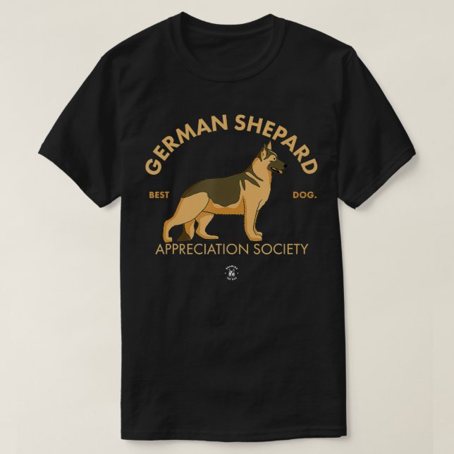 Camiseta German Shepard Appreciation Society  Alsatian danc (Frente do Design)