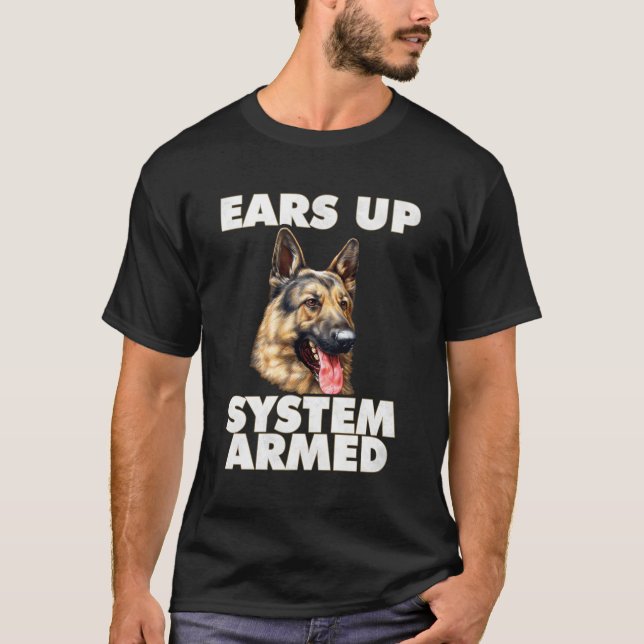 Camiseta German shepherd Alinha Sistema Armado Shephe Alemã (Frente)
