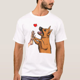 Camiseta German shepherd Ama Cachorro Mãe Meninas Engraçada