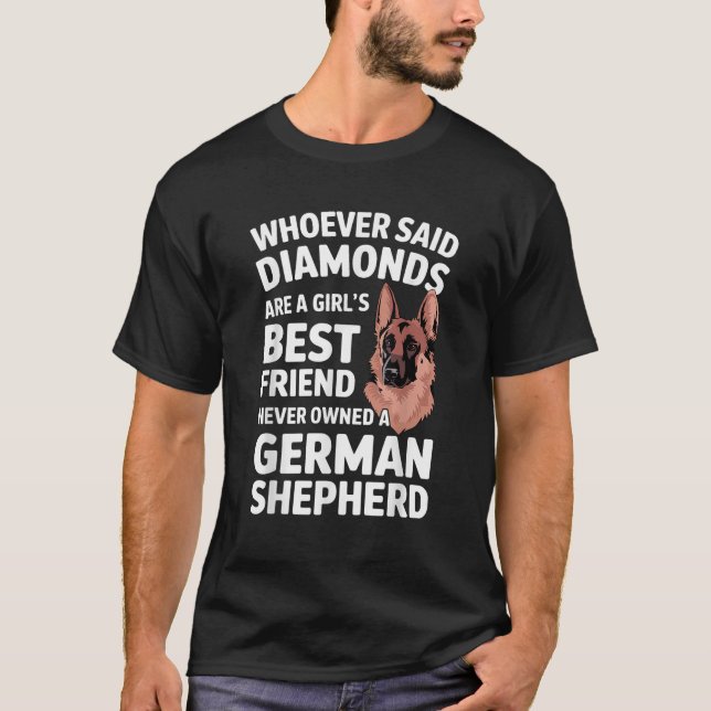 Camiseta German Shepherd Art For Women Girls German Shepher (Frente)