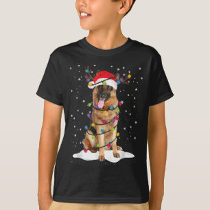 Camiseta German shepherd Árvore De Natal Light Pajama Xm